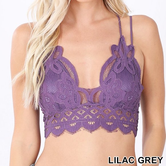 lilac bralette crop top
